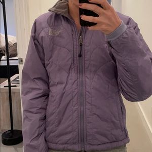 Light purple down north face jacket - like new!